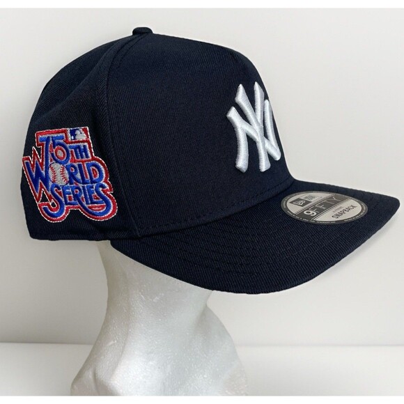 New Era NY Yankees 75th World Series 9Fifty A-Frame Men Snapback Navy Blue White - Picture 7 of 8